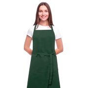 Custom Branded Coloured Organic Cotton Aprons in Forest Green from Total Merchandise
