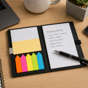 Note Caddy & Crosby Metal Soft Touch Ballpen