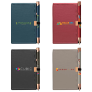Promotional Note Caddy & Crosby Rose Gold Pen With Fully Printed Design From Total Merchandise