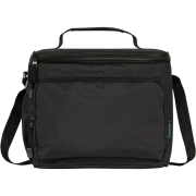 Printed Teynham Deluxe Eco Recycled Cooler Bag in Black from Total Merchandise