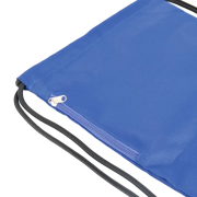 An image of the Dalton Drawstring Bag in Blue showing you the bag when it's empty
