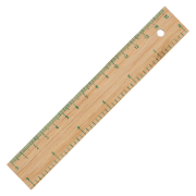 Custom Branded Bamboo Ruler With A Printed Design From Total Merchandise - Brown