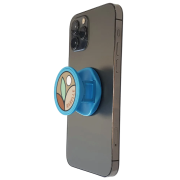 UK Express Printed Disco Grip Phone Stand in Light Blue Branded with a Logo by Total Merchandise