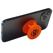 UK Express Printed Disco Grip Phone Stand in Orange Branded with a Logo by Total Merchandise
