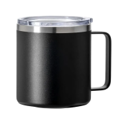 Personalisable Java Insulated Coffee Cup in Black from Total Merchandise