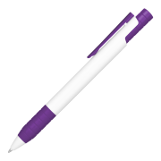 Customisable Oslo Extra Ballpen in White/Purple from Total Merchandise