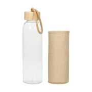 Promotional Glass Bottle With A Jute Sleeve With A Printed Design From Total Merchandise
