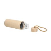 Custom Glass Bottle With A Jute Sleeve With A Printed Design From Total Merchandise