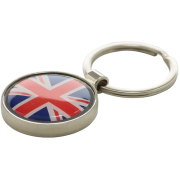 Promotional Printed Round Alloy Injection Keyring with a fully printed design from Total Merchandise