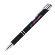Promotional Crosby Metal Soft Touch Pen With A Design From Total Merchandise - Black