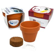 Promotional Printed 7cm Terracotta Pot With A Printed Design From Total Merchandise