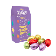 Customisable Hollow Chocolate Eggs - Eco Carton with an all-over print from Total Merchandise