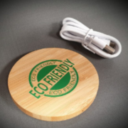 Custom Branded Woody Wireless Charger with a printed design from Total Merchandise - Bottom
