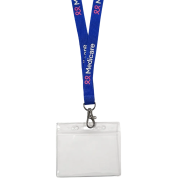 20mm Flat Polyester Lanyards with PVC Card Holders