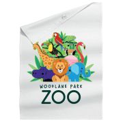 Promotional Coronation Tea Towel in White printed with your logo from Total Merchandise