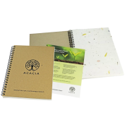Customisable A5 Natural Card Notebook with Seed Paper Insert with a Black wiro bound