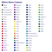 Choice of colours for the 20mm 3 Point Break lanyards From Total Merchandise