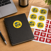 Lifestyle image of the Paper Stickers on Sheets by Total Merchandise