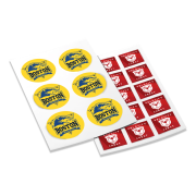 Paper Stickers on Sheets in White