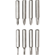 All the drill bits available for the branded Pen Shaped Screwdriver from Total Merchandise