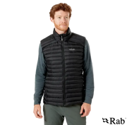 A lifestyle image of the promotional Rab Men's Cirrus Vest in Black from Total Merchandise
