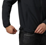 An image showing the drawcord adjustable hem from Total Merchandise - Black Jacket