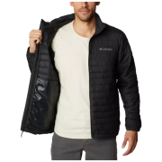 The inside of the Columbia Silver Falls Jacket with a printed design from Total Merchandise