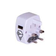 An image of the 5-in-1 Travel Plug in White from Total Merchandise