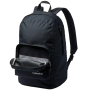 Image of the front pocket0 open on the Columbia ZigZag backpack from Total Merchandise