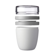 An image to show you the different sections of the Mepal Food Pot in White from Total Merchandise