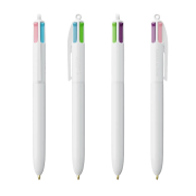 Promotional BIC 4 Colour Fashion Ballpens in White from Total Merchandise