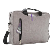 An image to show the pockets that are available in the Grey 15" Classic Laptop Bag