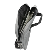 The inside of the 15" Classic Laptop Bag in Grey from Total Merchandise