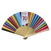 Custom branded Bamboo Fan with a full colour design from Total Merchandise
