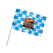 A4 rPET Fabric Hand Waving Flags in White/Wood
