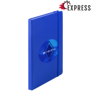 Promotional printed Total Express Notebook with a printed design from Total Merchandise - Blue