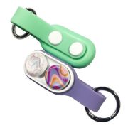 custom branded Fidget Flipper Keyring with a printed design from Total Merchandise