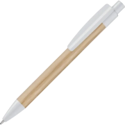 Custom-branded Panda Bamboo Ballpens with a design from Total Merchandise in White