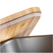 Branded Stainless Steel Lunch Box with Bamboo Lid with a design from Total Merchandise