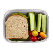 Logo branded Stainless Steel Lunch Box with Bamboo Lid with a design from Total Merchandise