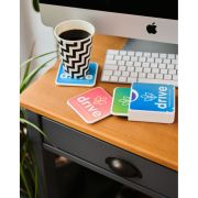 Custom printed Recycled Plastic Double Sided Coaster with a design from Total Merchandise