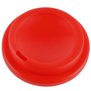 The top of the lid of the Haddon Reusable Coloured Lid Coffee Cups with a design from Total Merchandise