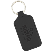 Custom branded RPET Rectangle Key Fob with a promotional design from Total Merchandise - Black