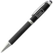 Custom branded Carbon Fibre Soft Stylus Ballpen with a design from Total Merchandise - Black