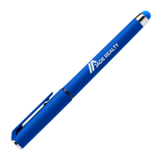 Promotional Islander Softy Bright Gel Pen with Stylus in Royal Blue branded with your logo