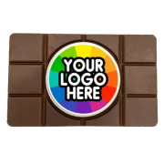 Promotional Round Logo Chocolate Bar printed with your company logo from Total Merchandise