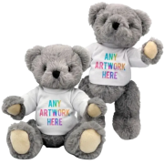 Customisable 20cm Archie Teddy Bear with your logo printed onto the t-shirt from Total Merchandise