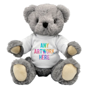 Promotional 20cm Archie Teddy Bear with your logo printed onto the t-shirt from Total Merchandise