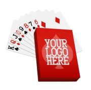 Promotional Paper Playing Cards in White branded with your company logo from Total Merchandise