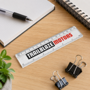 Lifestyle image of the Plastic 15cm Ruler by Total Merchandise